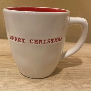 RAE DUNN Magenta large mug cup MERRY CHRISTMAS. (typewriter)